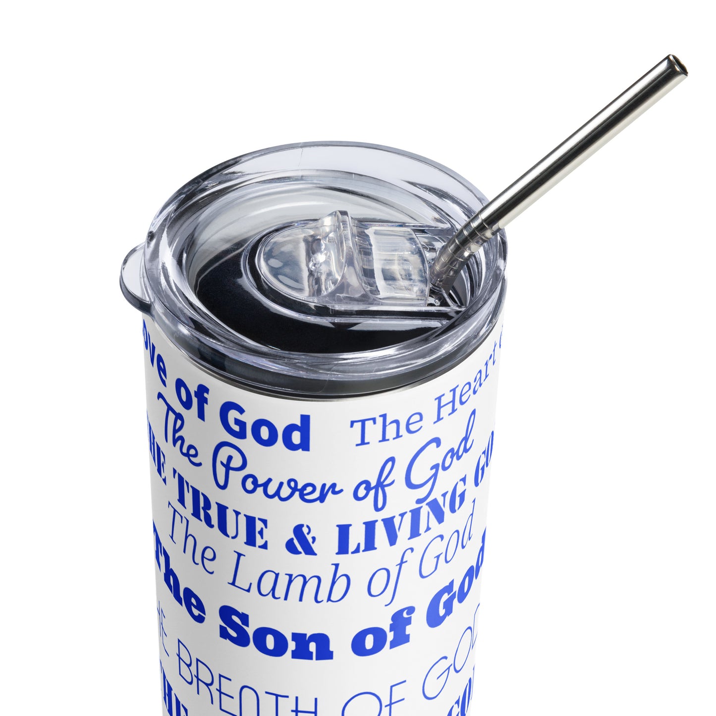 Attributes of God insulated tumbler - Blue print