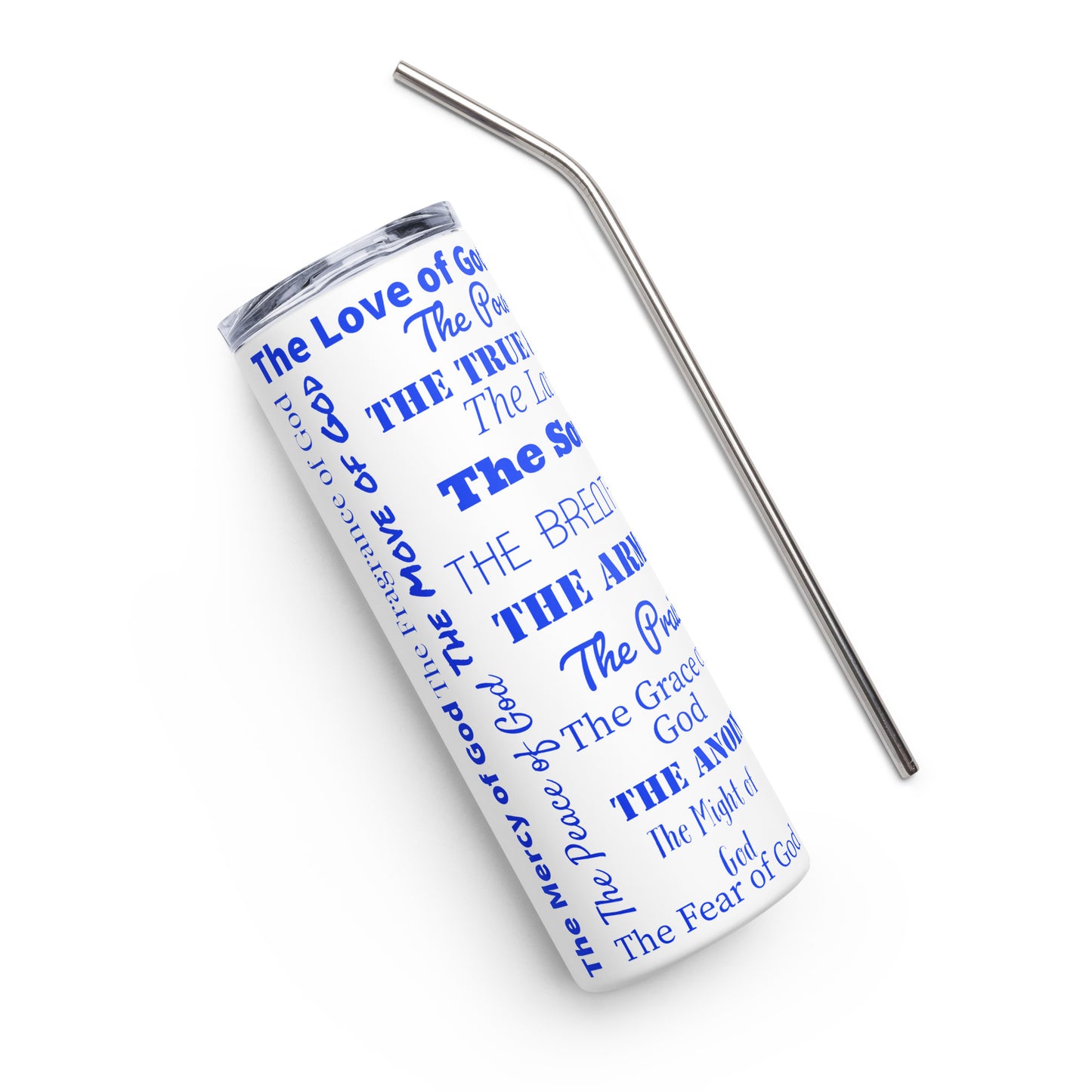 Attributes of God insulated tumbler - Blue print