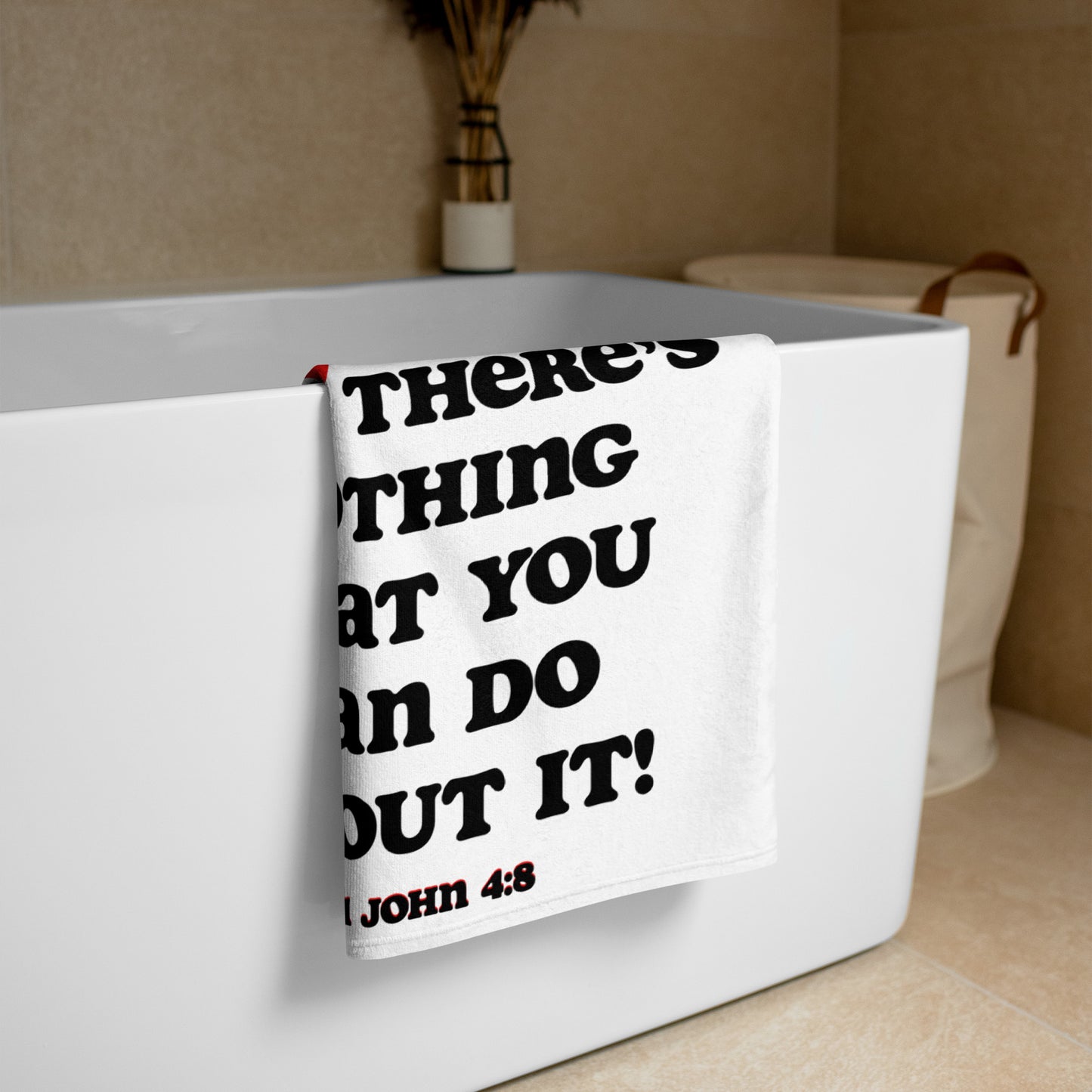 I Love You Plush Terry Towel - Black print