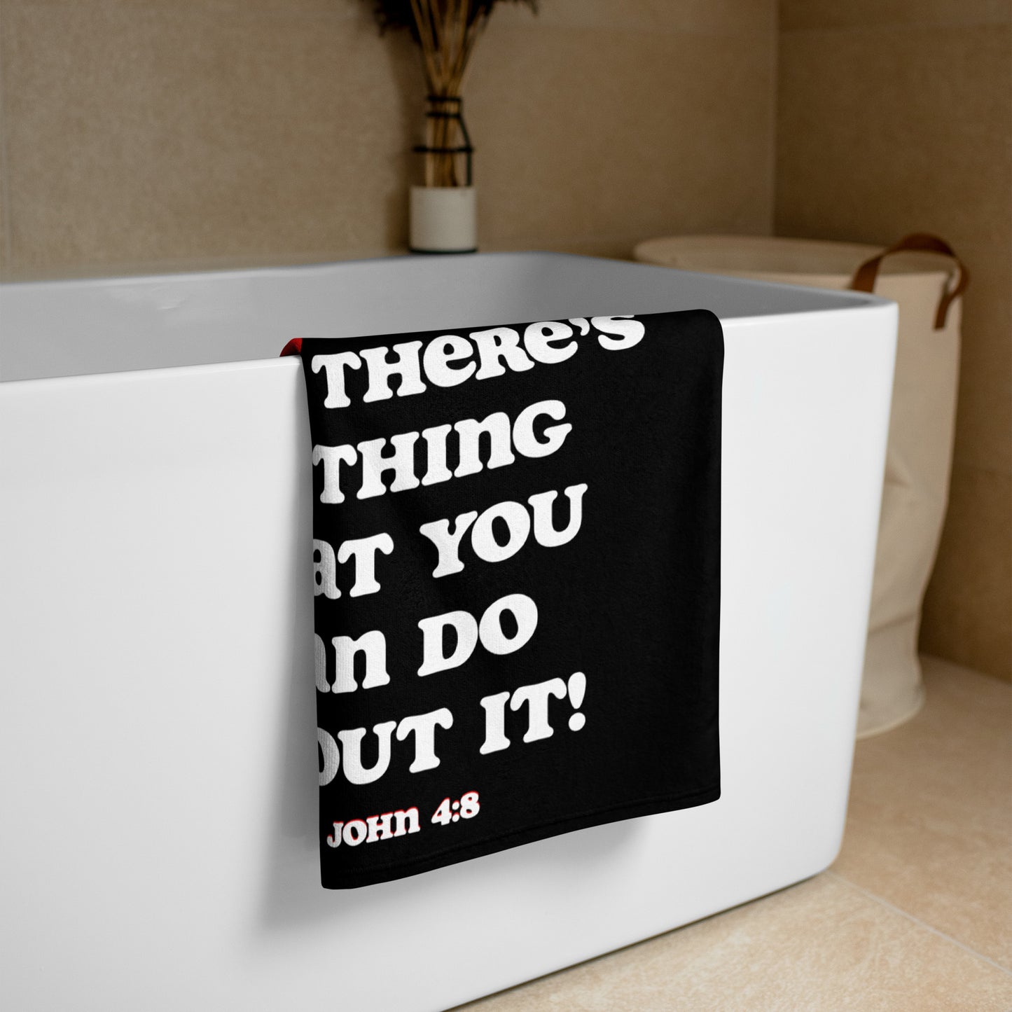 I Love You Plush Terry Towel - White Print