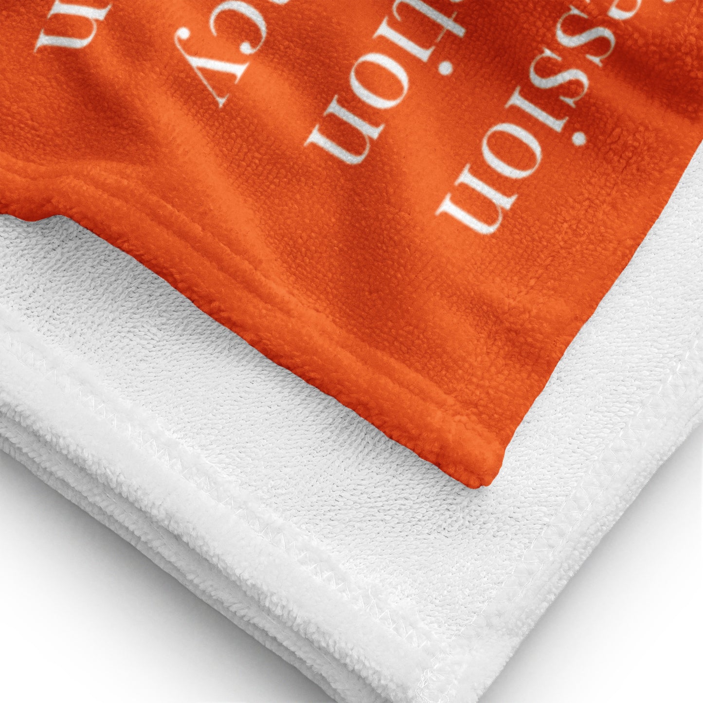 Prayer inspirational plush towel - Orange/White