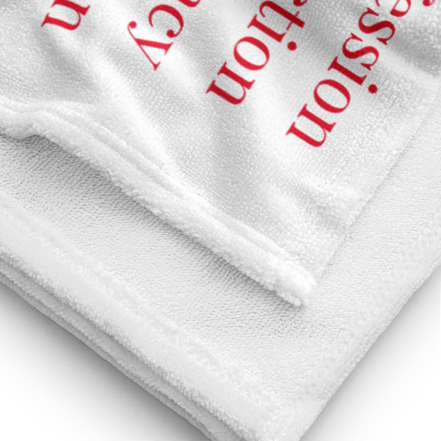 Prayer inspirational plush towel - White/Red