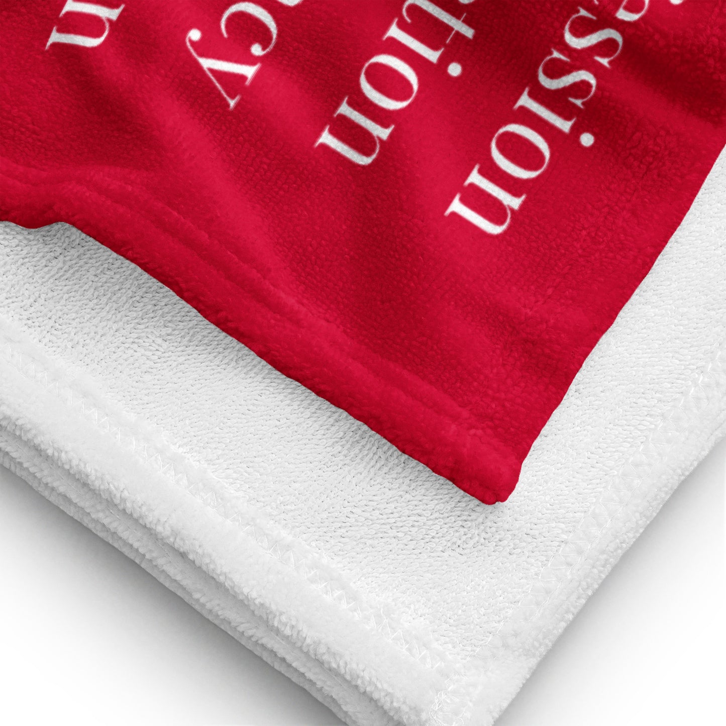 Prayer inspirational plush towel - Red/White