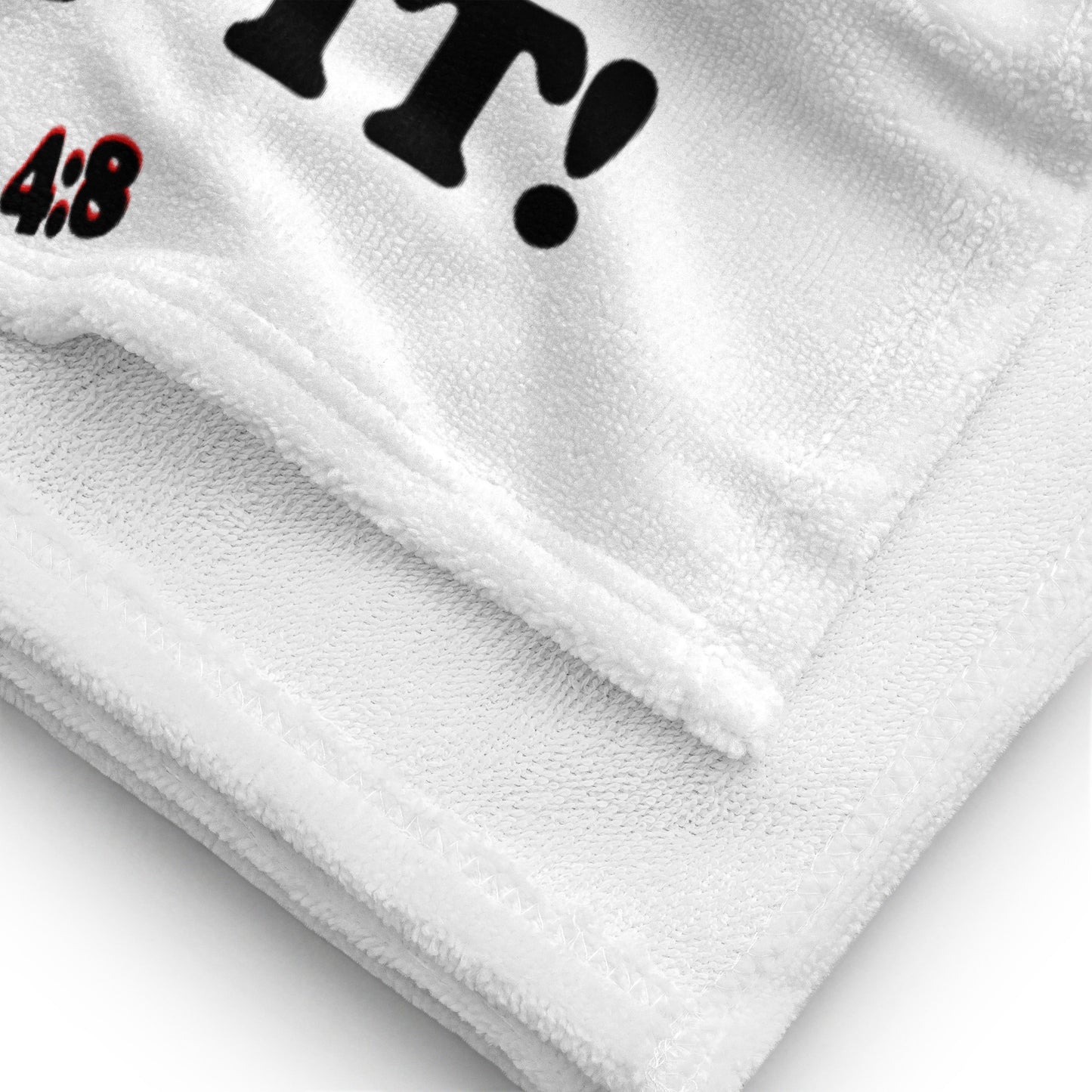 I Love You Plush Terry Towel - Black print