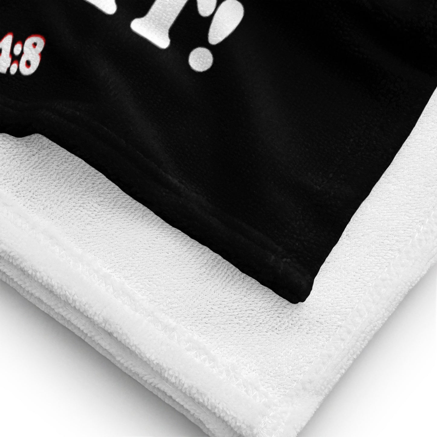 I Love You Plush Terry Towel - White Print