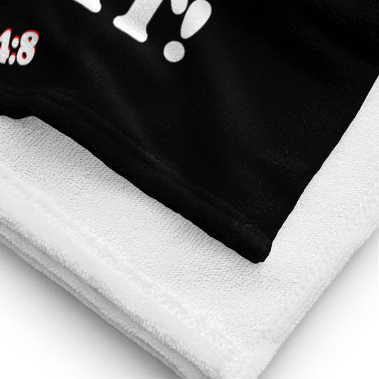 I Love You Plush Terry Towel  - White Print
