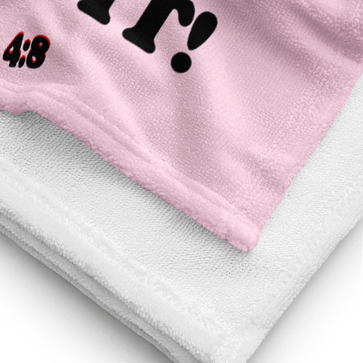 I Love You Plush Terry Towel - Pink