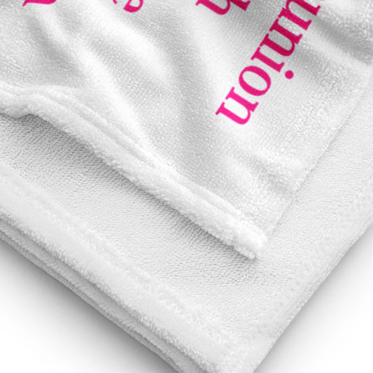 Worship collection inspirational towel - White/Pink