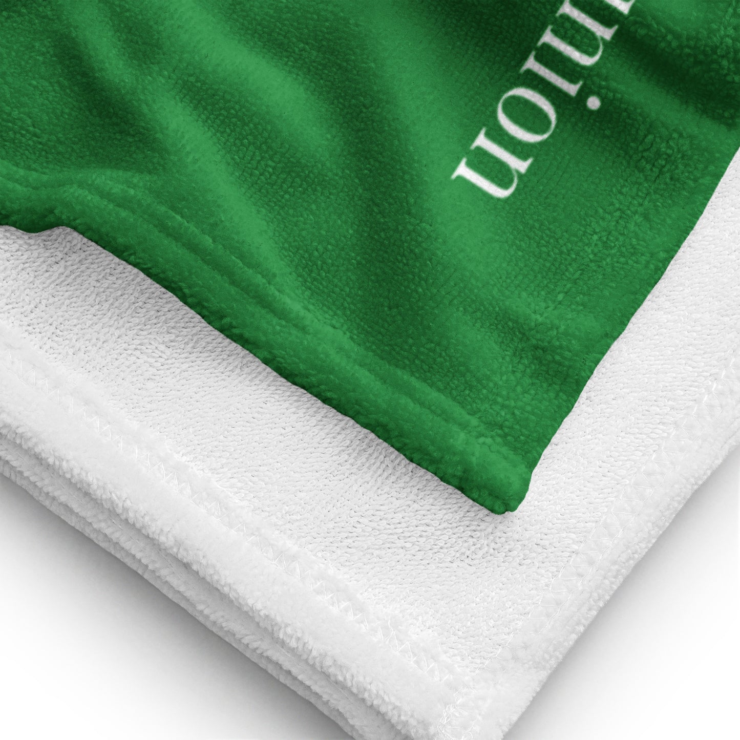 Worship collection inspirational towel- Green/White