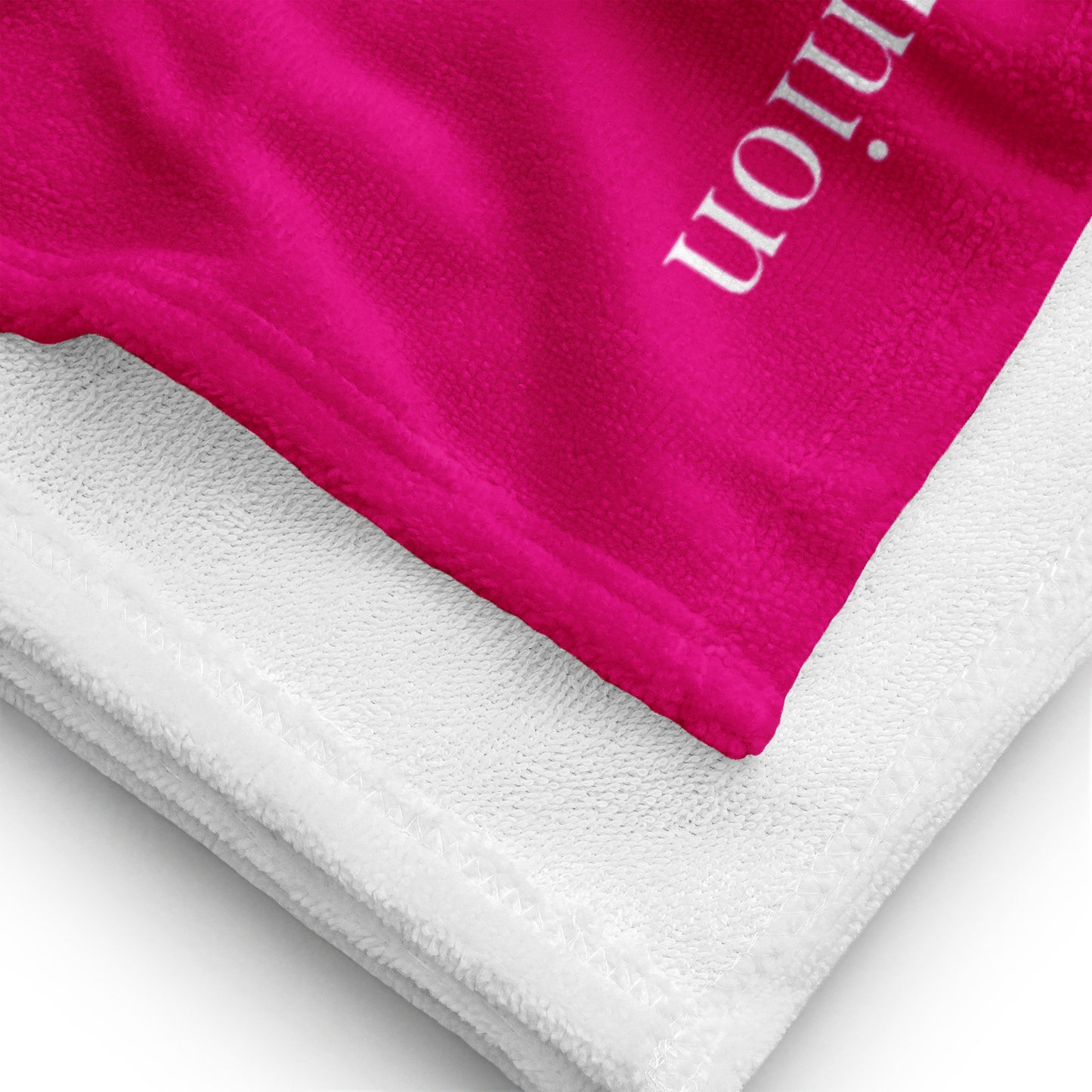 Worship inspirational plush towel - Pink/White