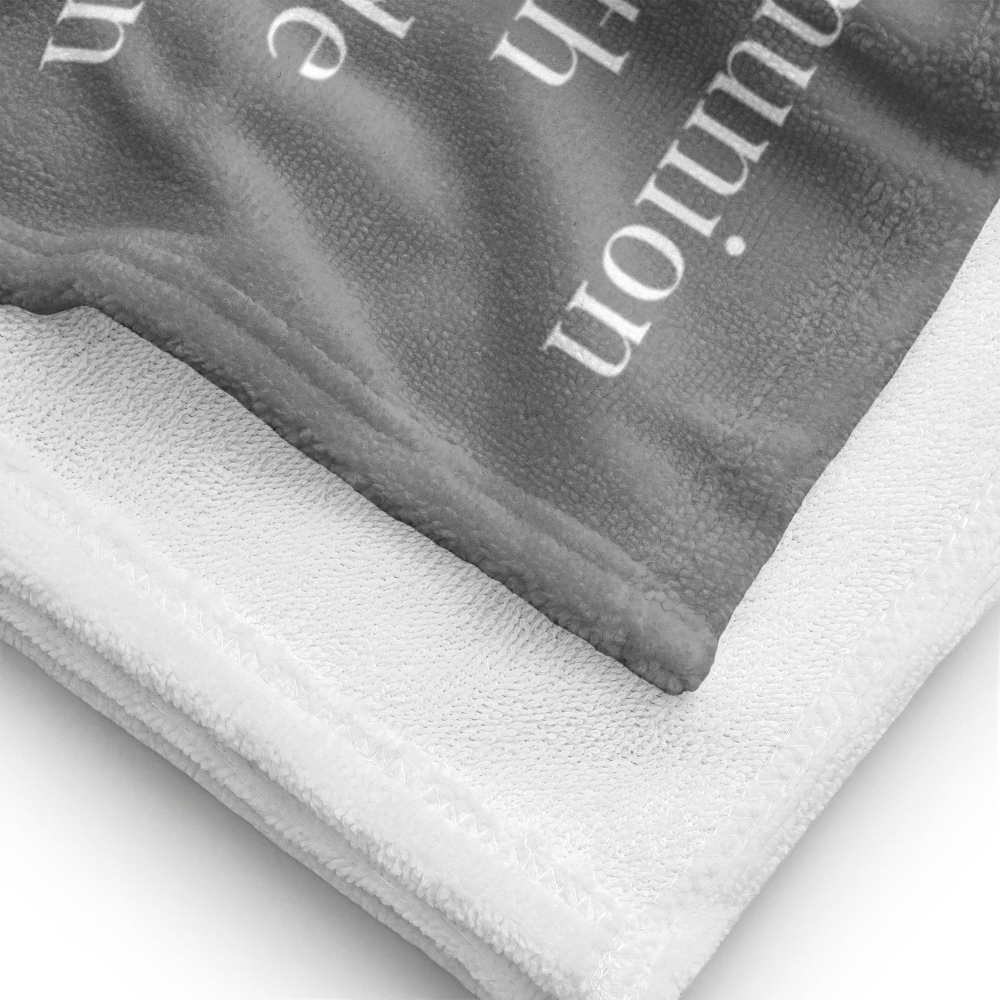 Worship inspirational plush towel - Grey