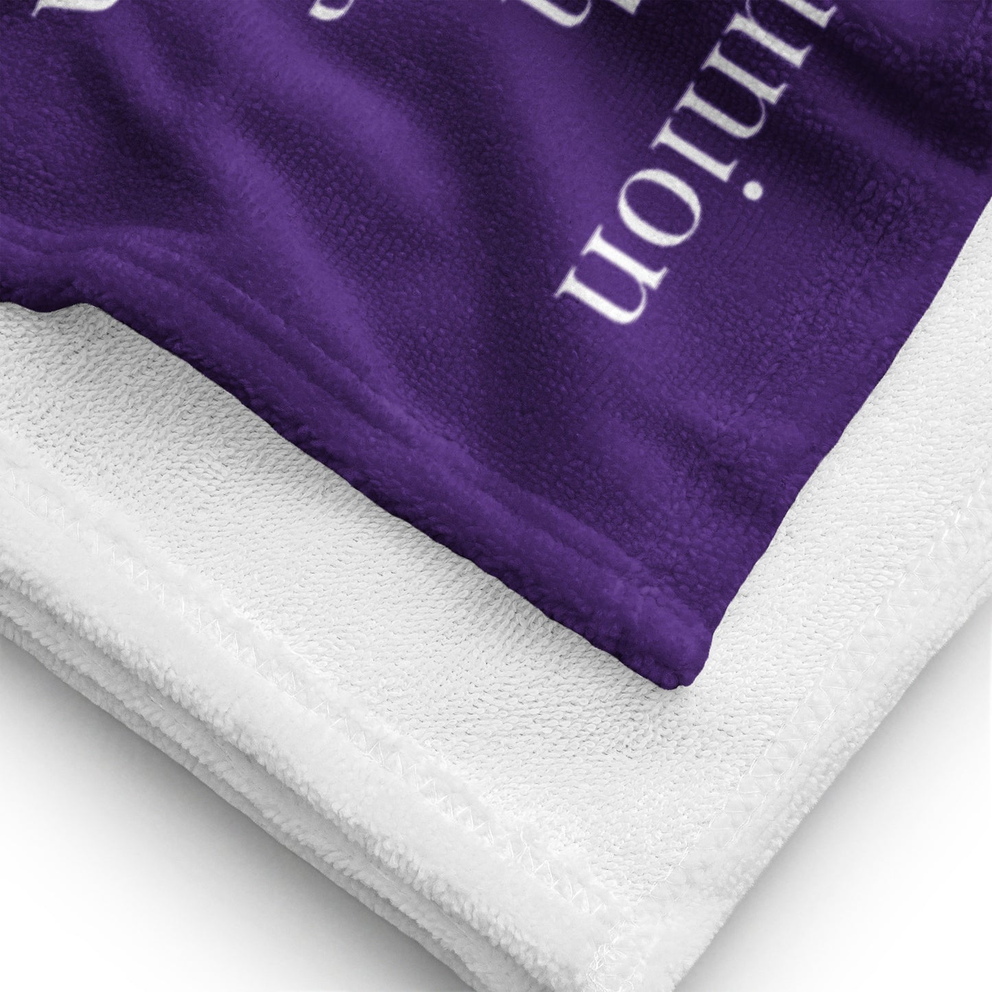 Worship inspirational plush towel - Purple
