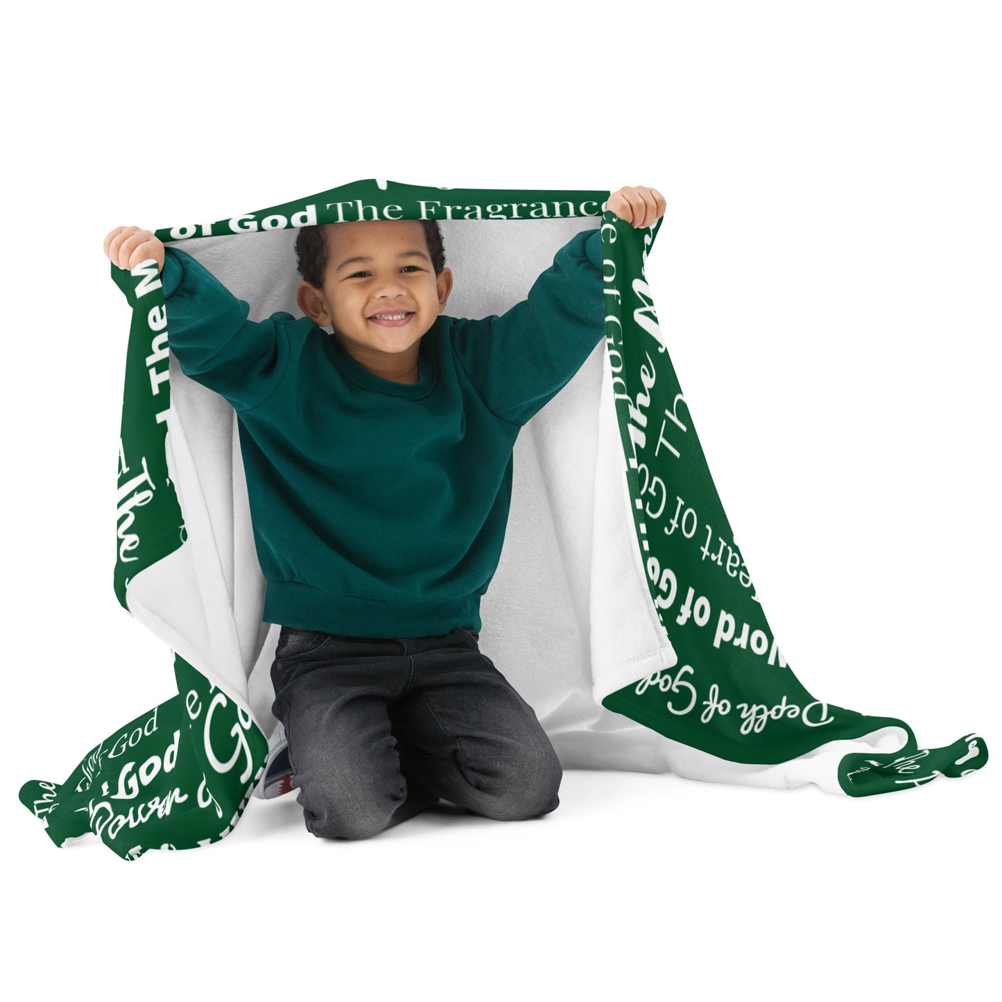 Attributes of God Velvety Soft Throw Blanket - Forest