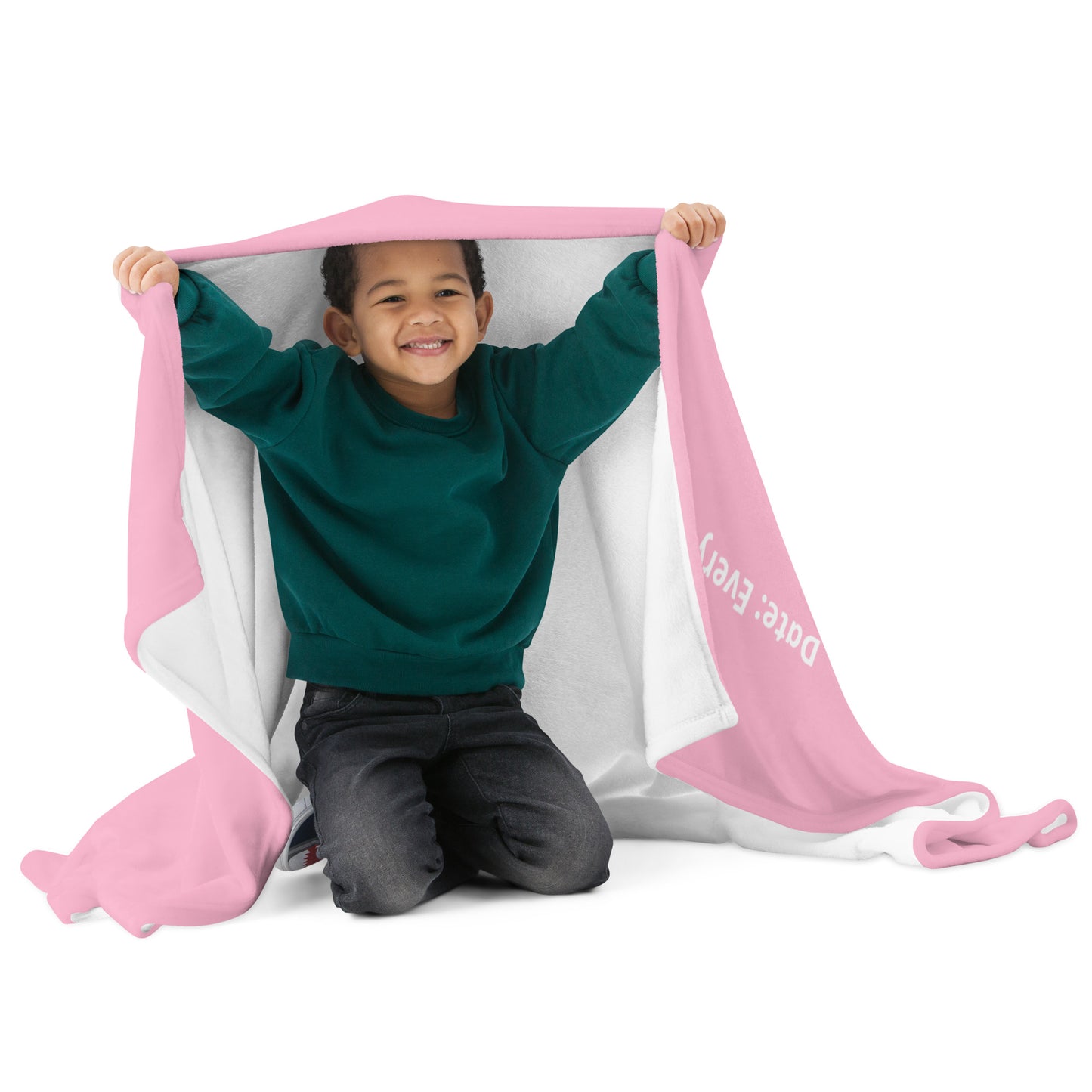 Dear God Velvety Soft Throw Blanket - Rose Pink/White