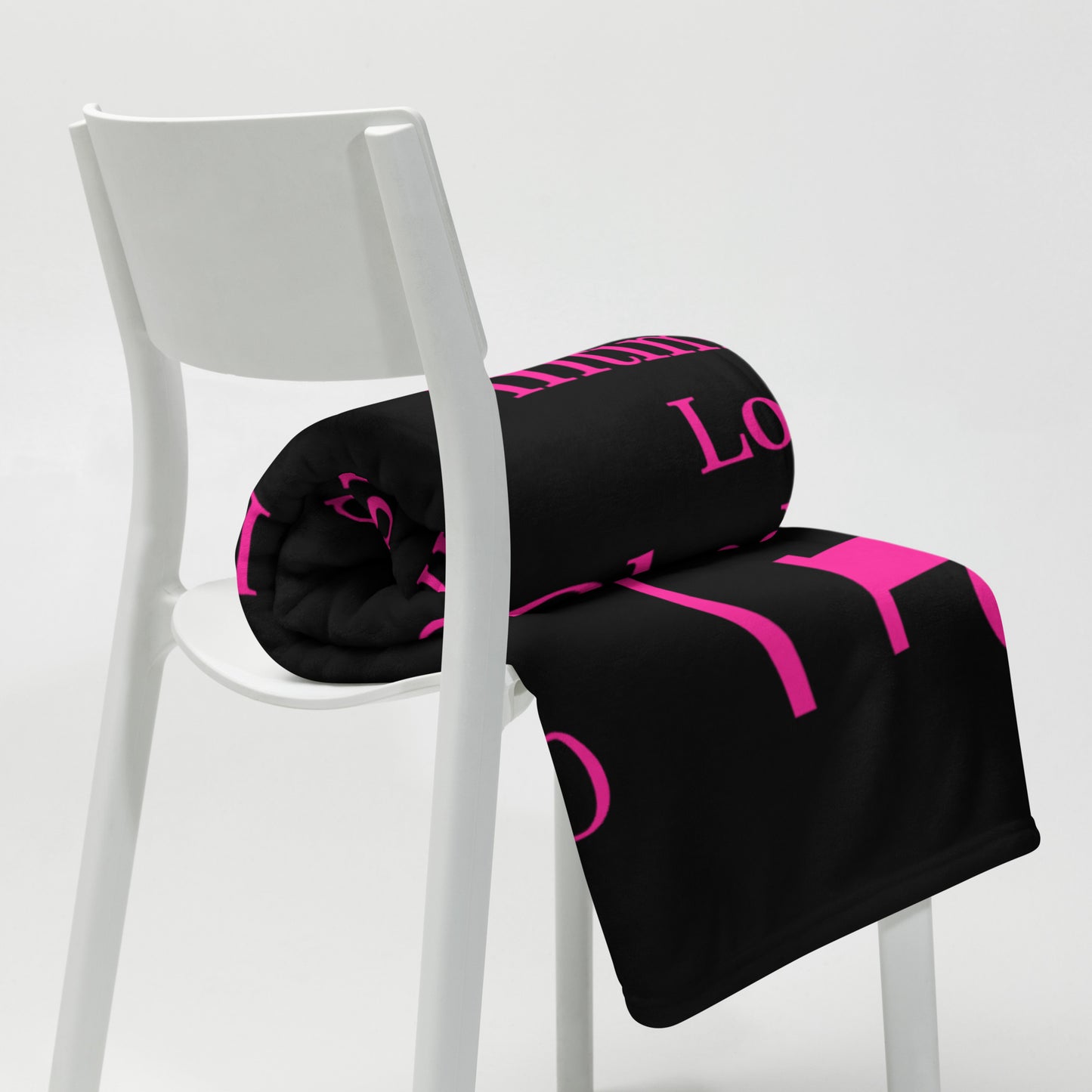 Worship velvety soft throw blanket - Pink/Black