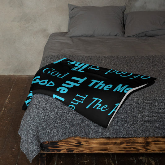 throw blanket; religious blanket; inspirational throw blanket; turquoise blanket; black blanket; christian home decor