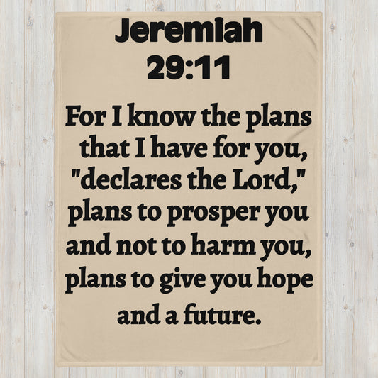 Jeremiah 29 Plush Throw Blanket - Faith-Inspired Home Decor | GodWare