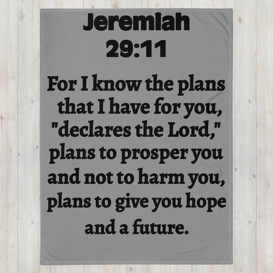 Jeremiah 29 Plush Throw Blanket - Faith-Inspired Home Decor | GodWare