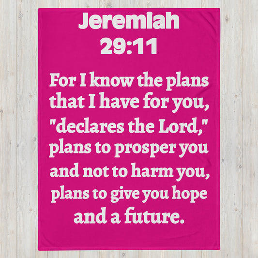 Jeremiah 29 Plush Throw Blanket - Faith-Inspired Home Decor | GodWare