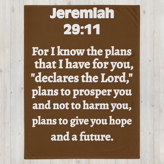 Jeremiah 29 Plush Throw Blanket - Faith-Inspired Home Decor | GodWare