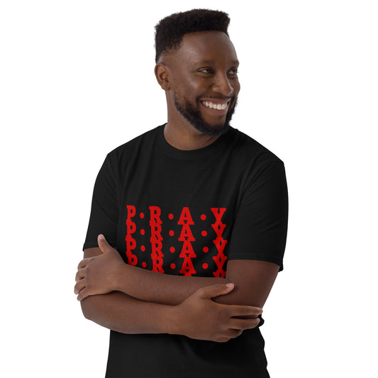 Pray - Soft Style Cotton T-Shirt (red print)