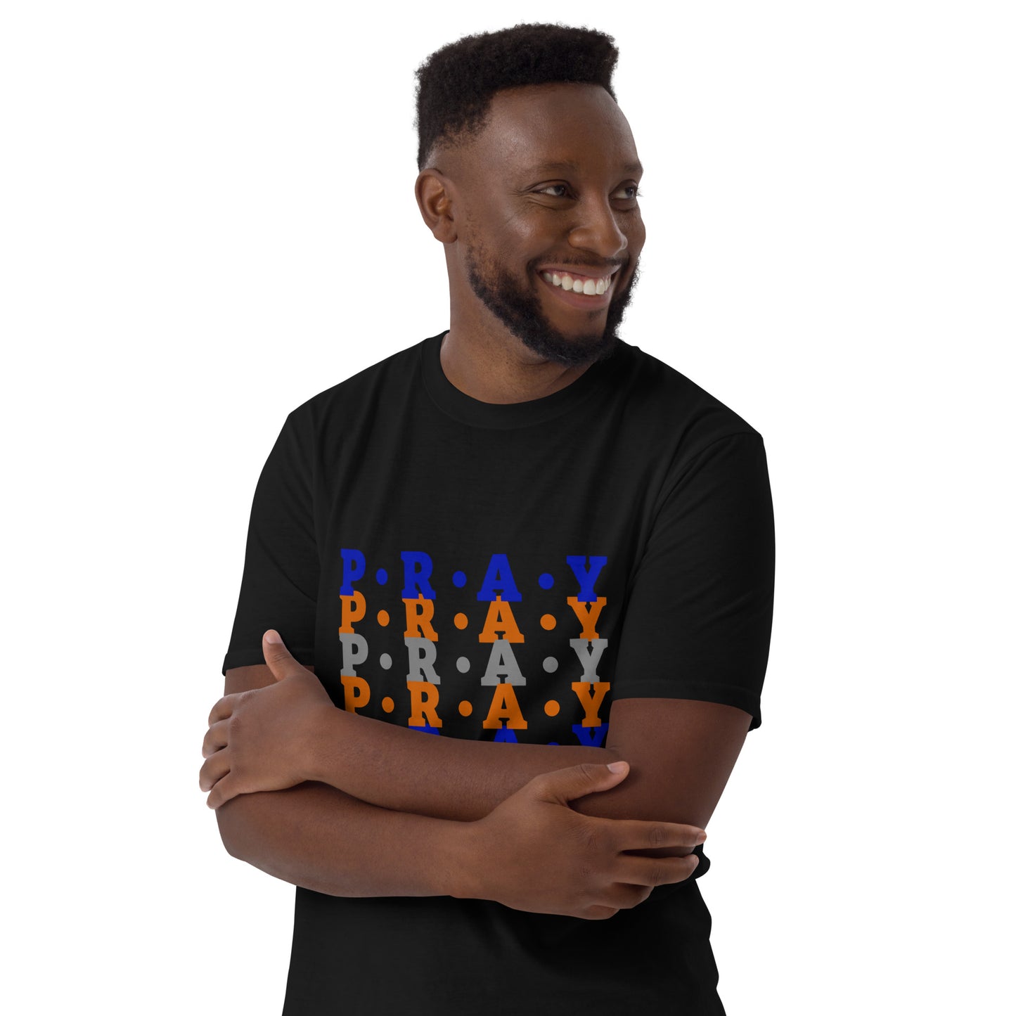 Pray - Soft Style Cotton T-Shirt (orange multi)