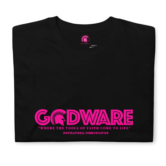 Godware short-sleeve crew neck T-Shirt  (pink print)