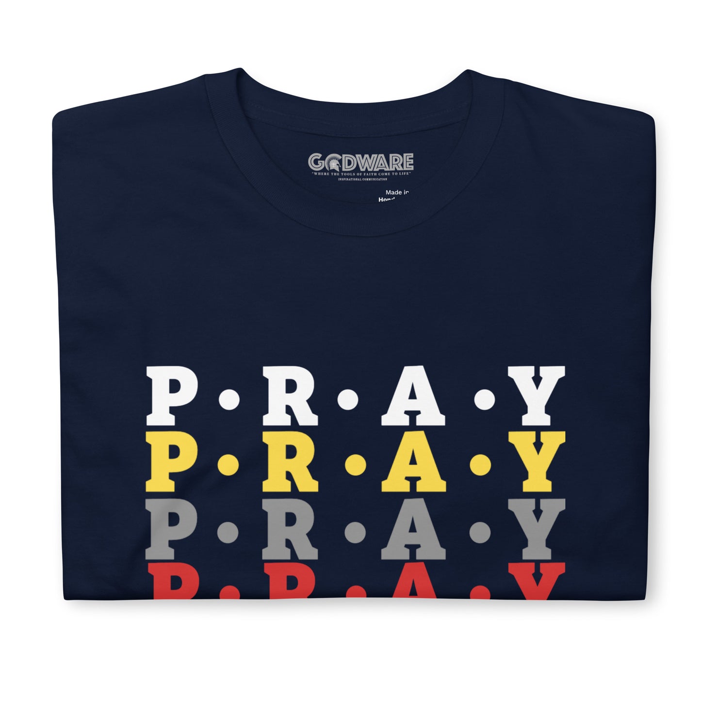 Pray Soft Style Cotton T-Shirt (yellow multi)