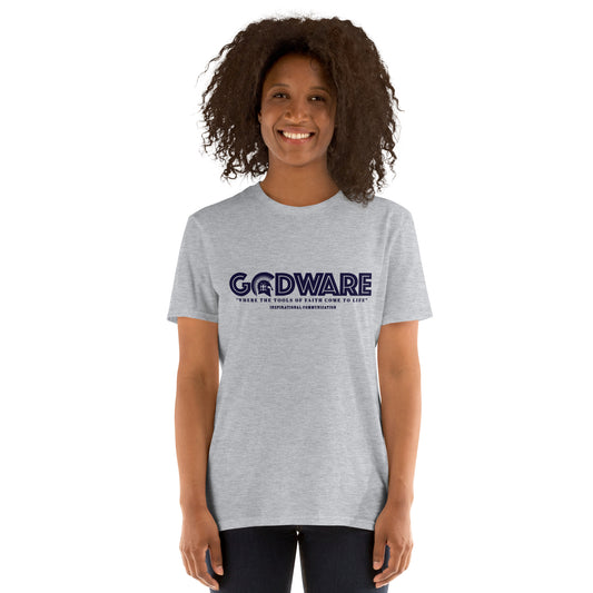 Godware short-sleeve Unisex t-shirt - Navy print