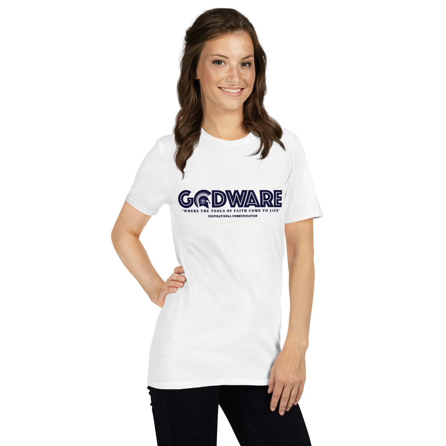 Godware short-sleeve Unisex t-shirt - Navy print
