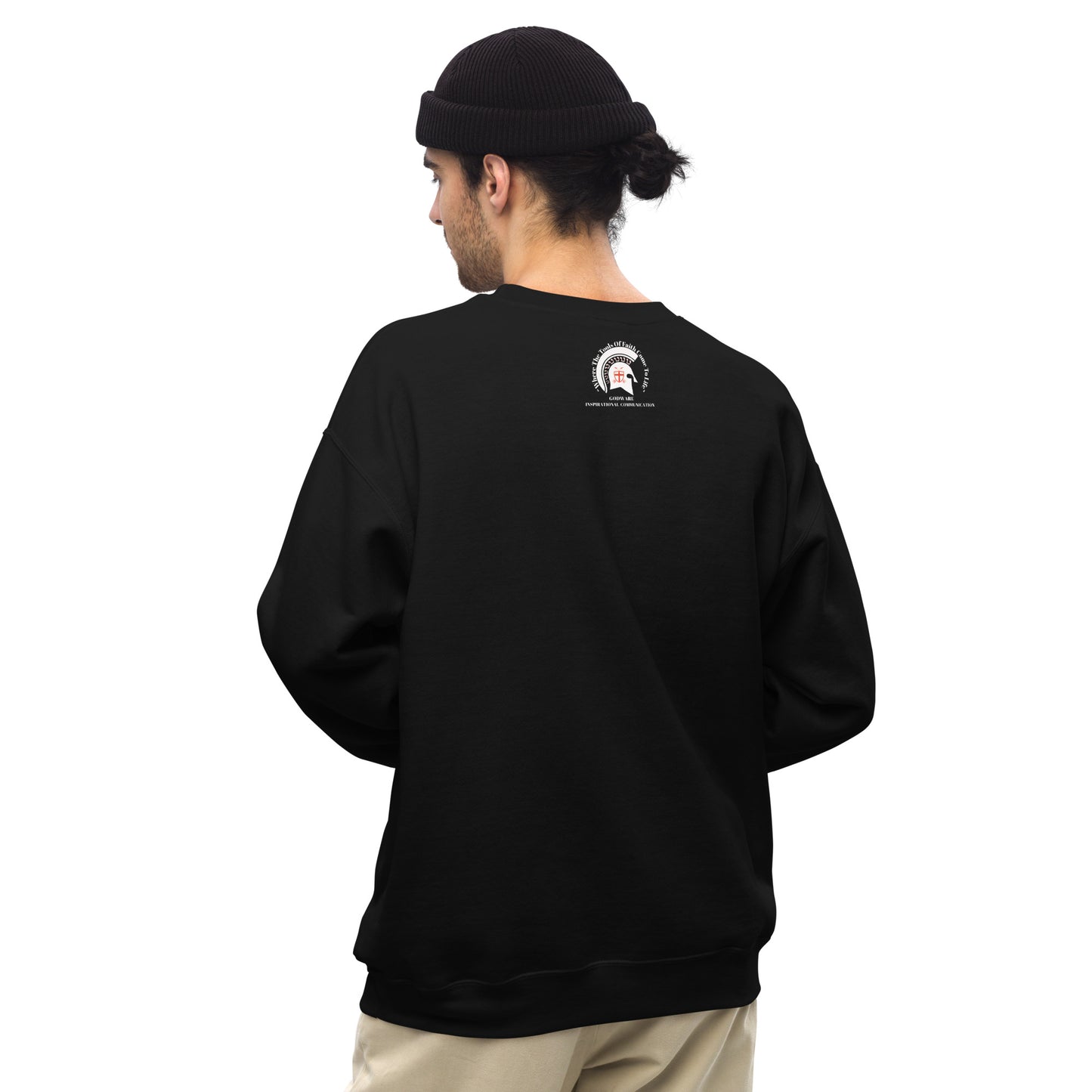 Godware Crew Neck Sweatshirt - White print logo
