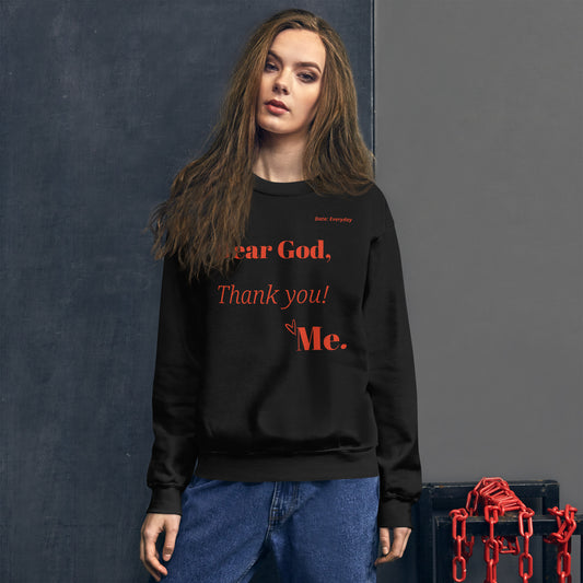 Sweatshirt - Dear God, Red Print