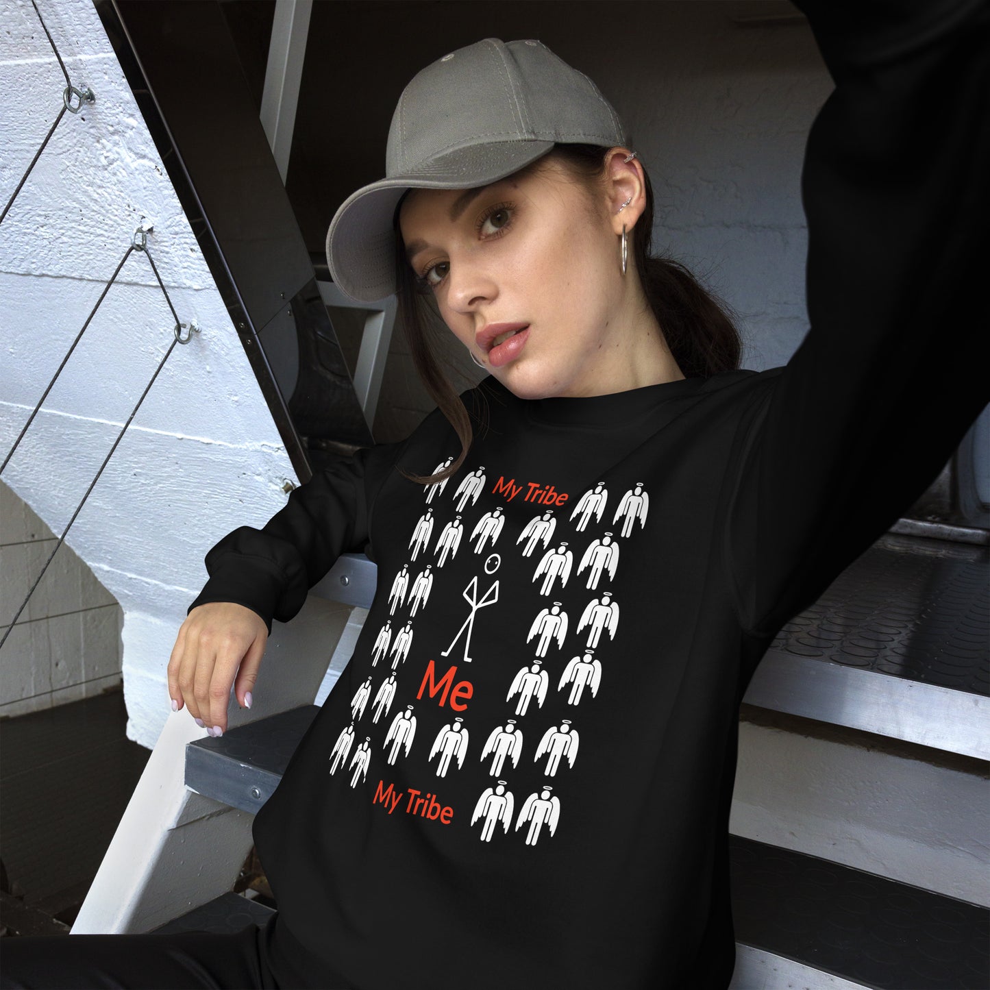 My Tribe Inspirational Sweatshirt - White Print
