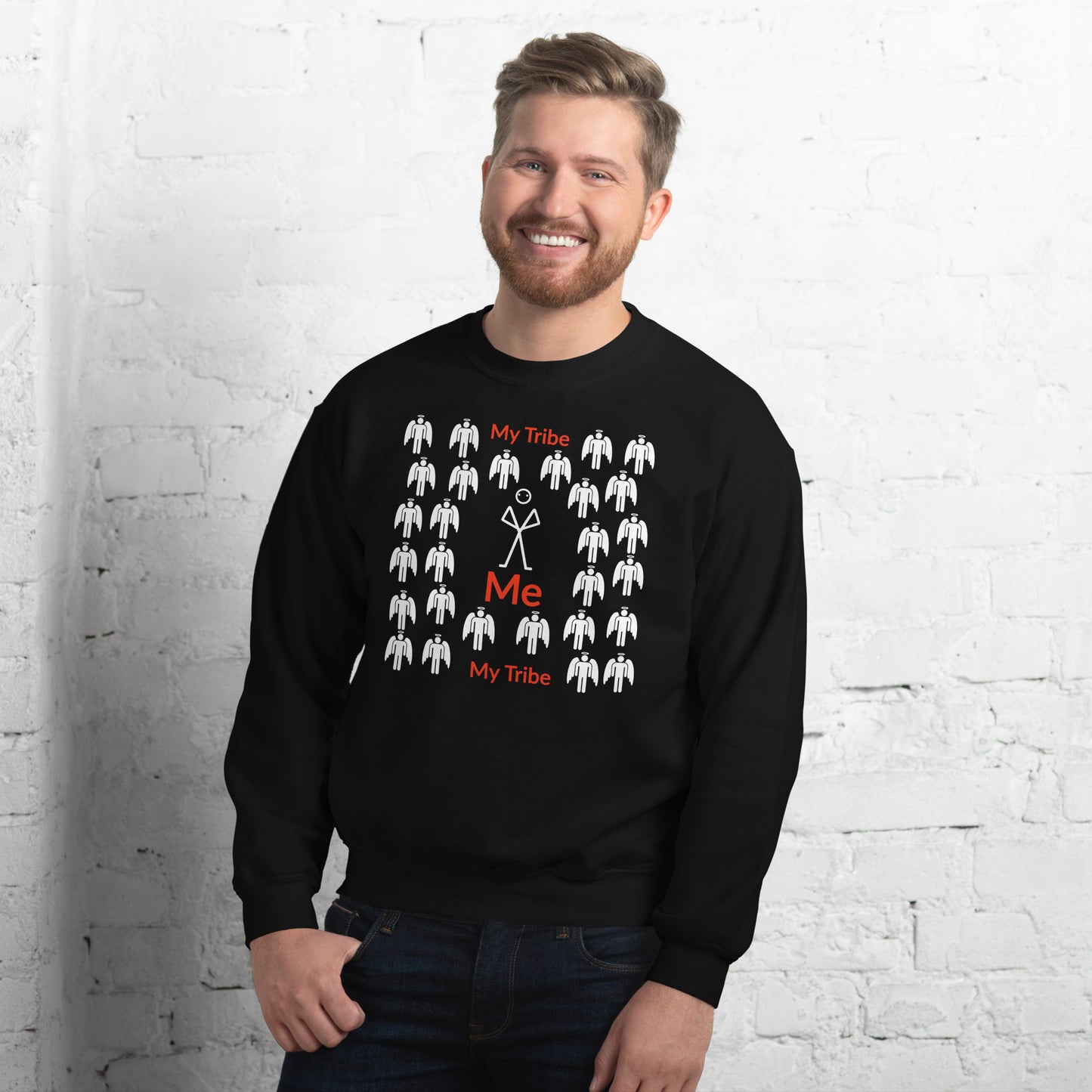 My Tribe Inspirational Sweatshirt - White Print