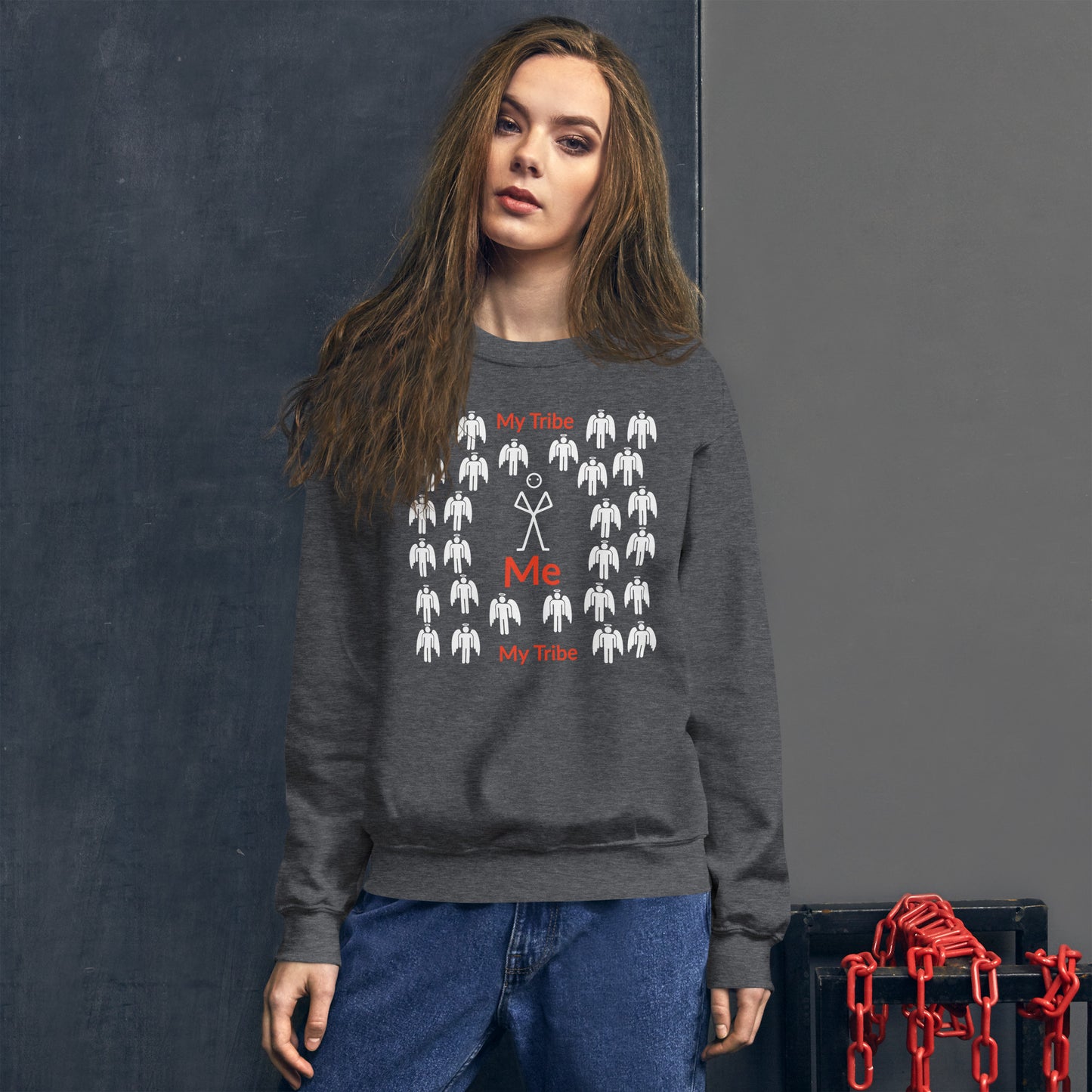 My Tribe Inspirational Sweatshirt - White Print