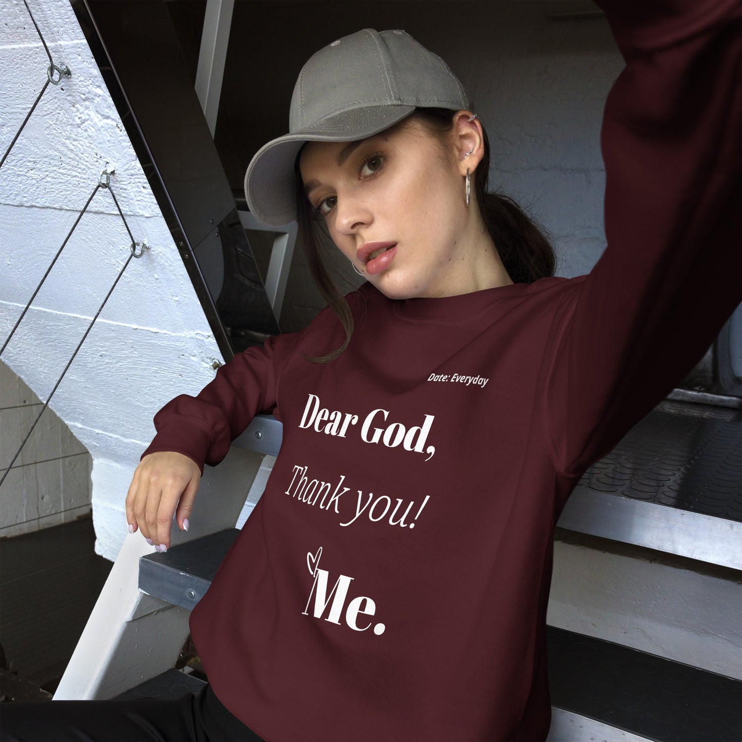Sweatshirt - Dear God, White Print