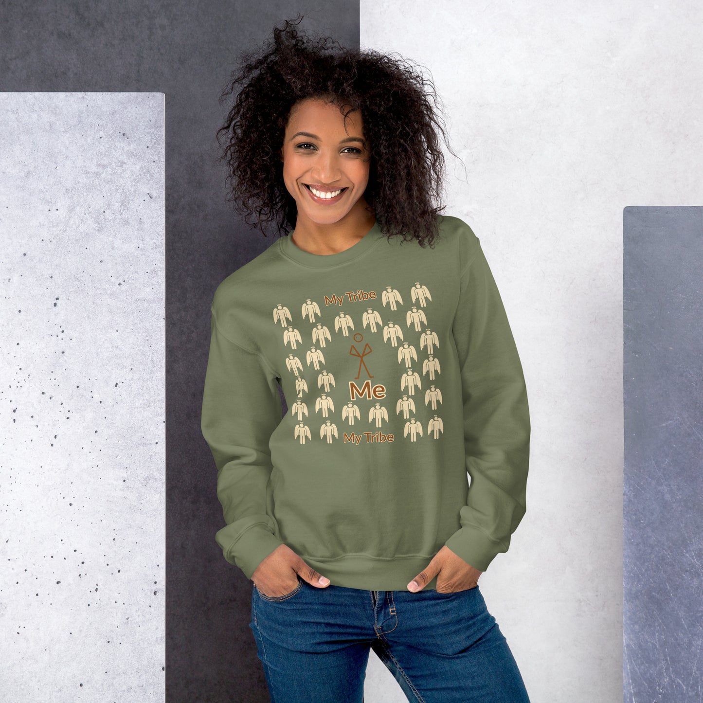 My Tribe Inspirational Sweatshirt - Earthtone Print