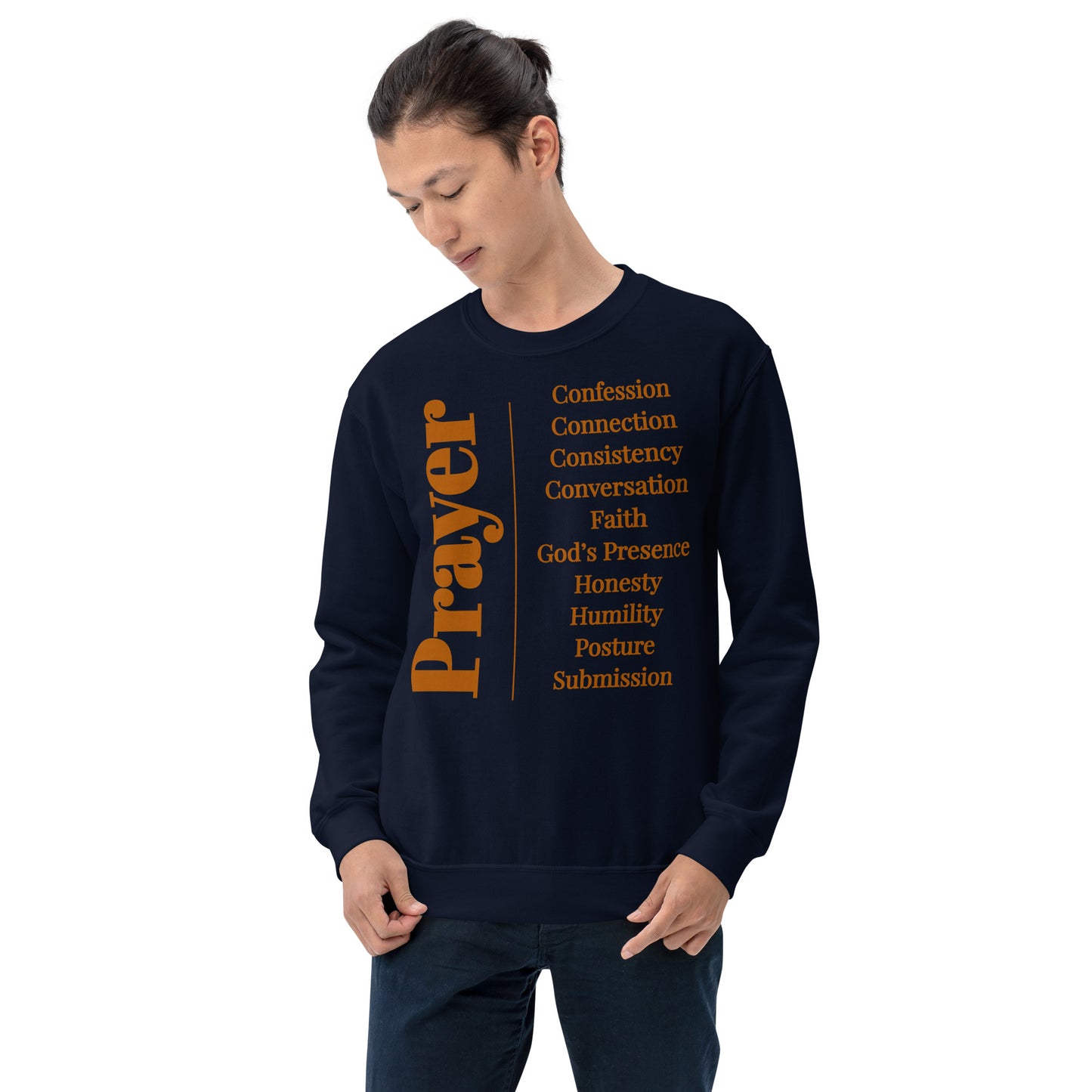 Prayer crew neck Sweatshirt - Wheat print