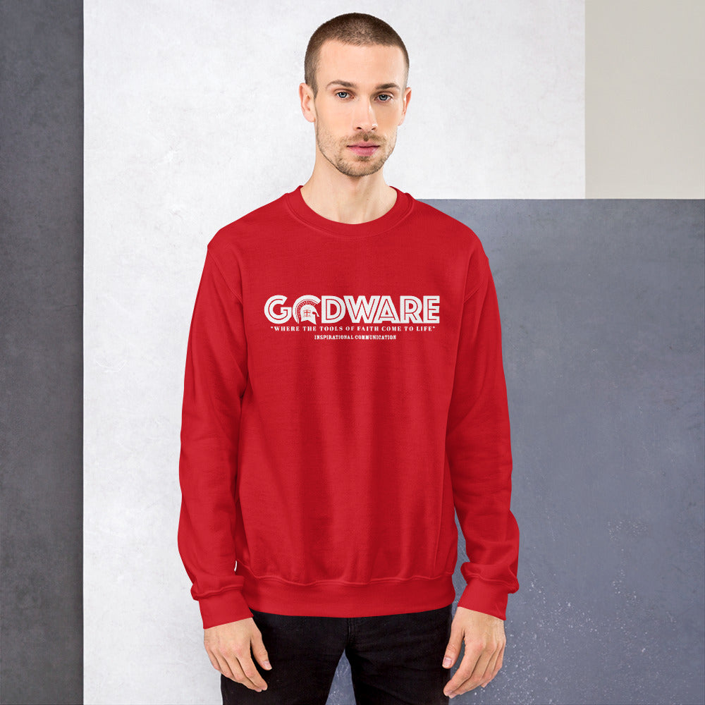 Godware Crew Neck Sweatshirt - White print logo