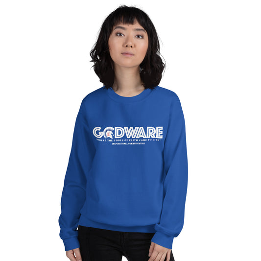 Godware Crew Neck Sweatshirt - White print logo