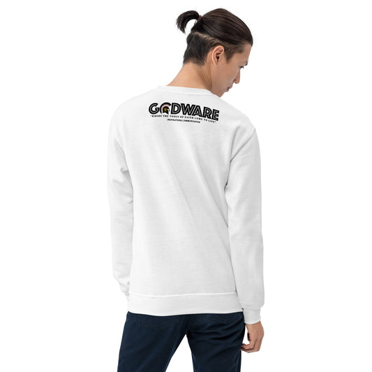 Praise Unisex Crew Neck Sweatshirt - Black Print | Christian Apparel