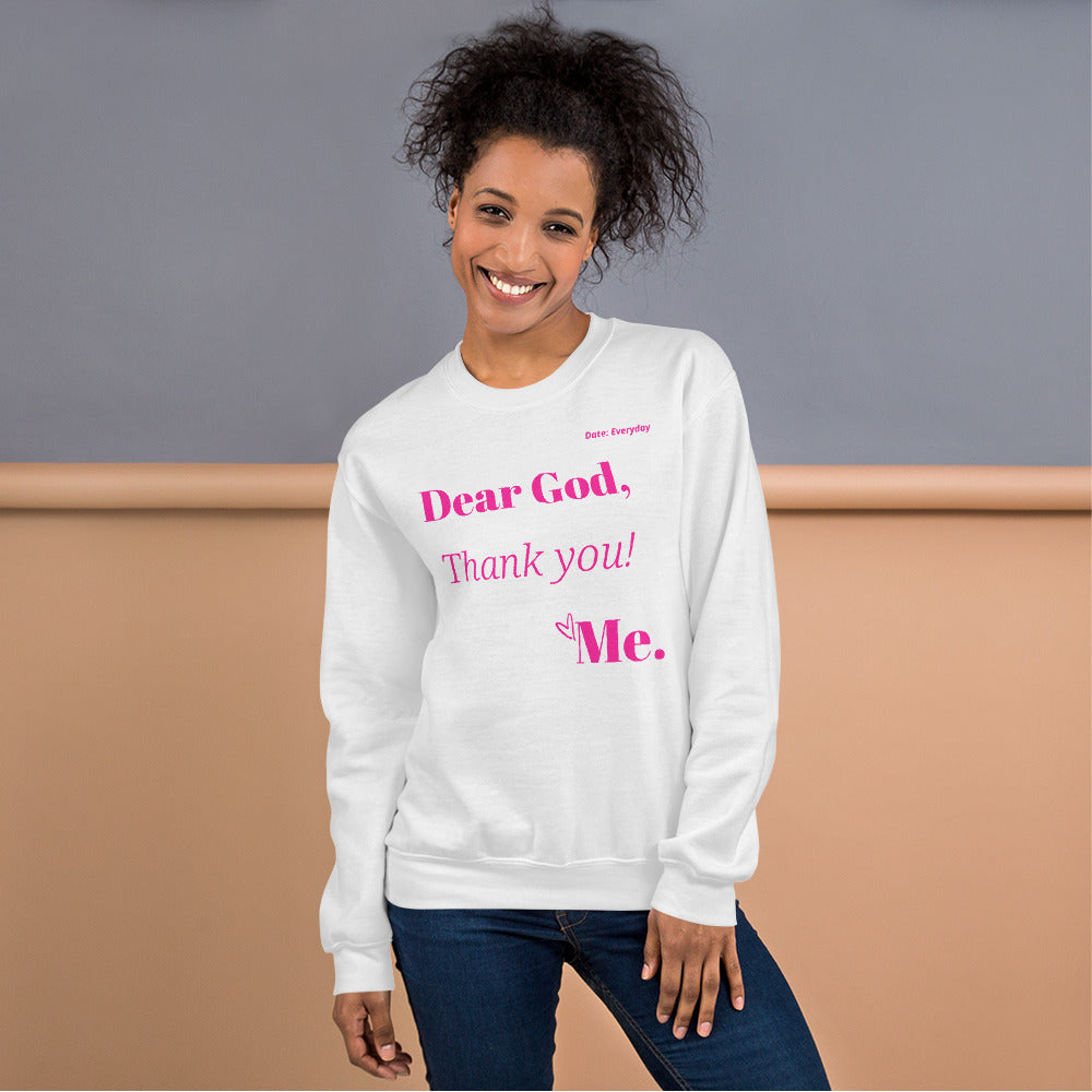 Dear God Unisex Sweatshirt - Pink Print