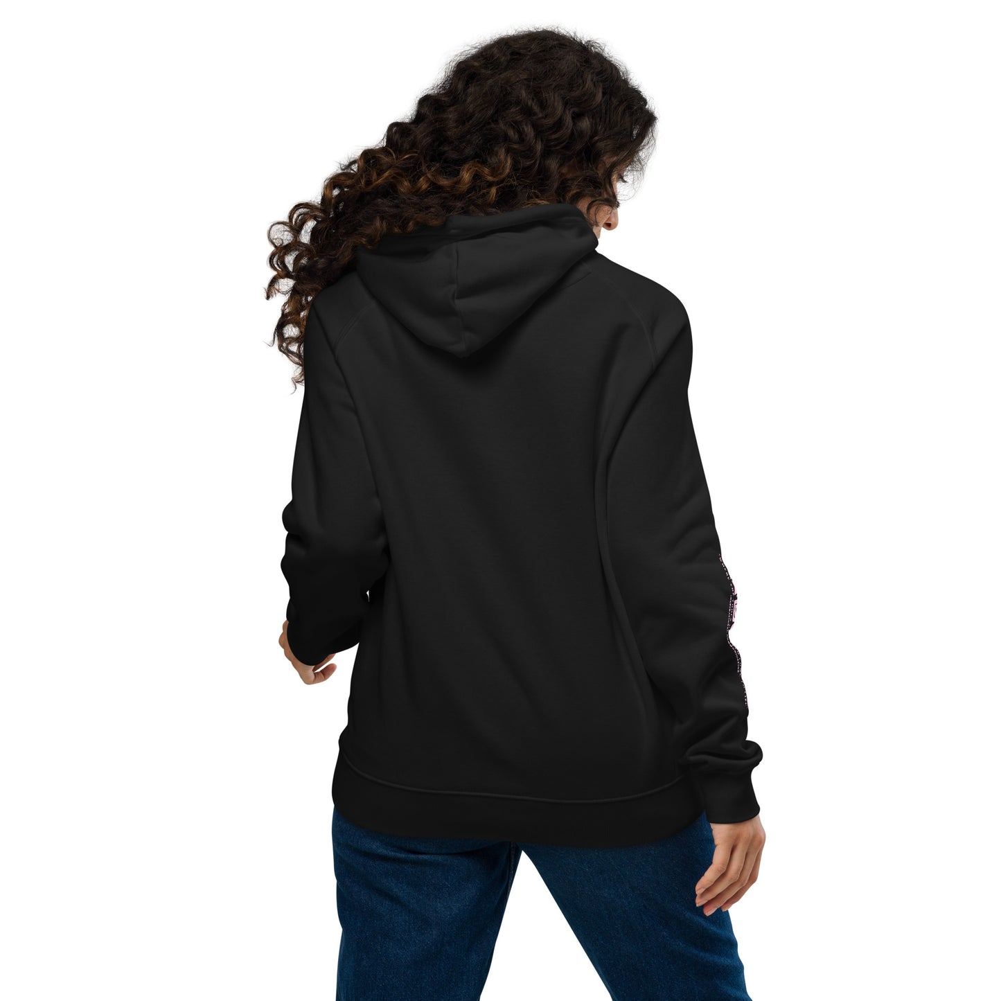 Make Sense organic cotton hoodie-pink print