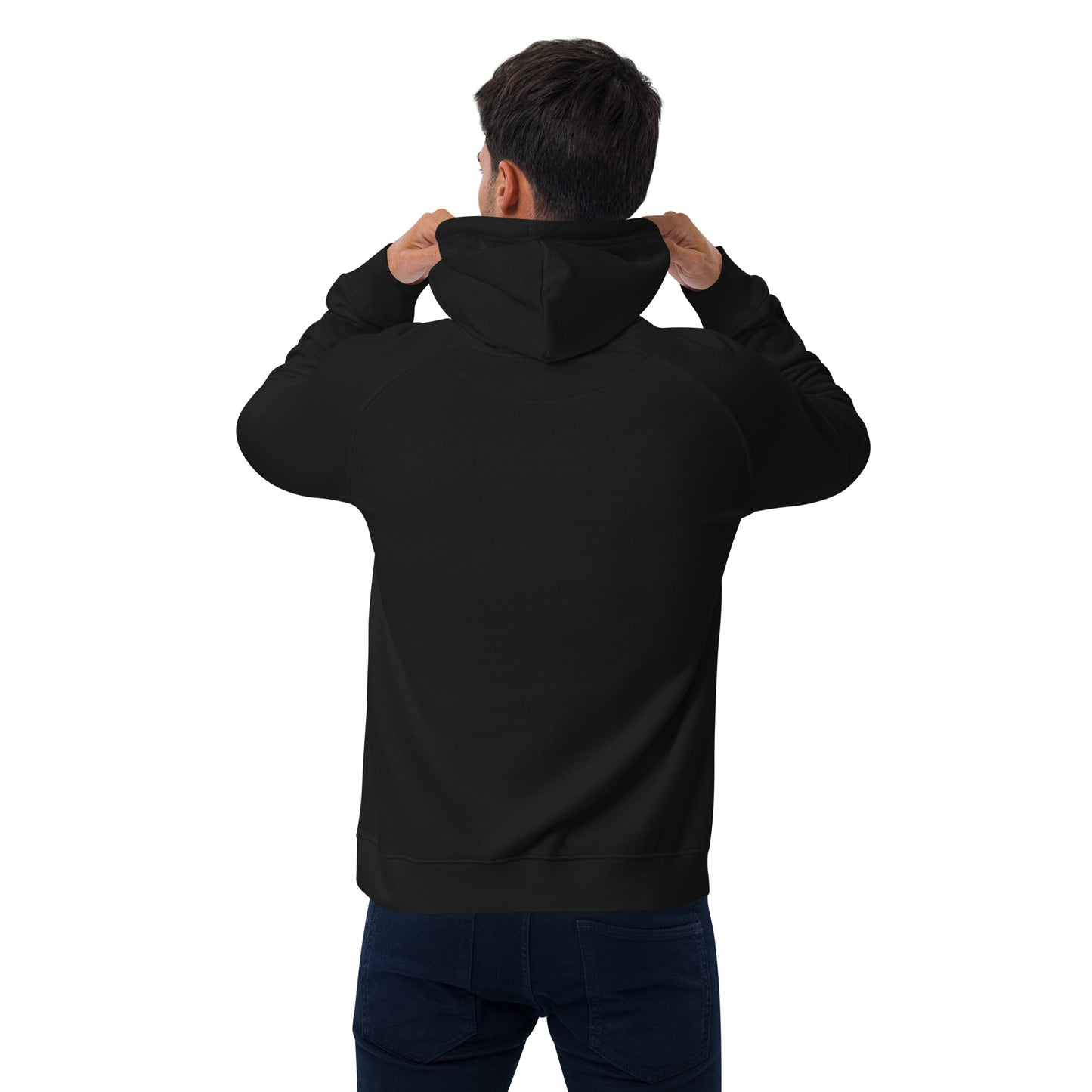 I Love you organic cotton hoodie-white print