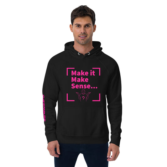 Make Sense organic cotton hoodie-berry print