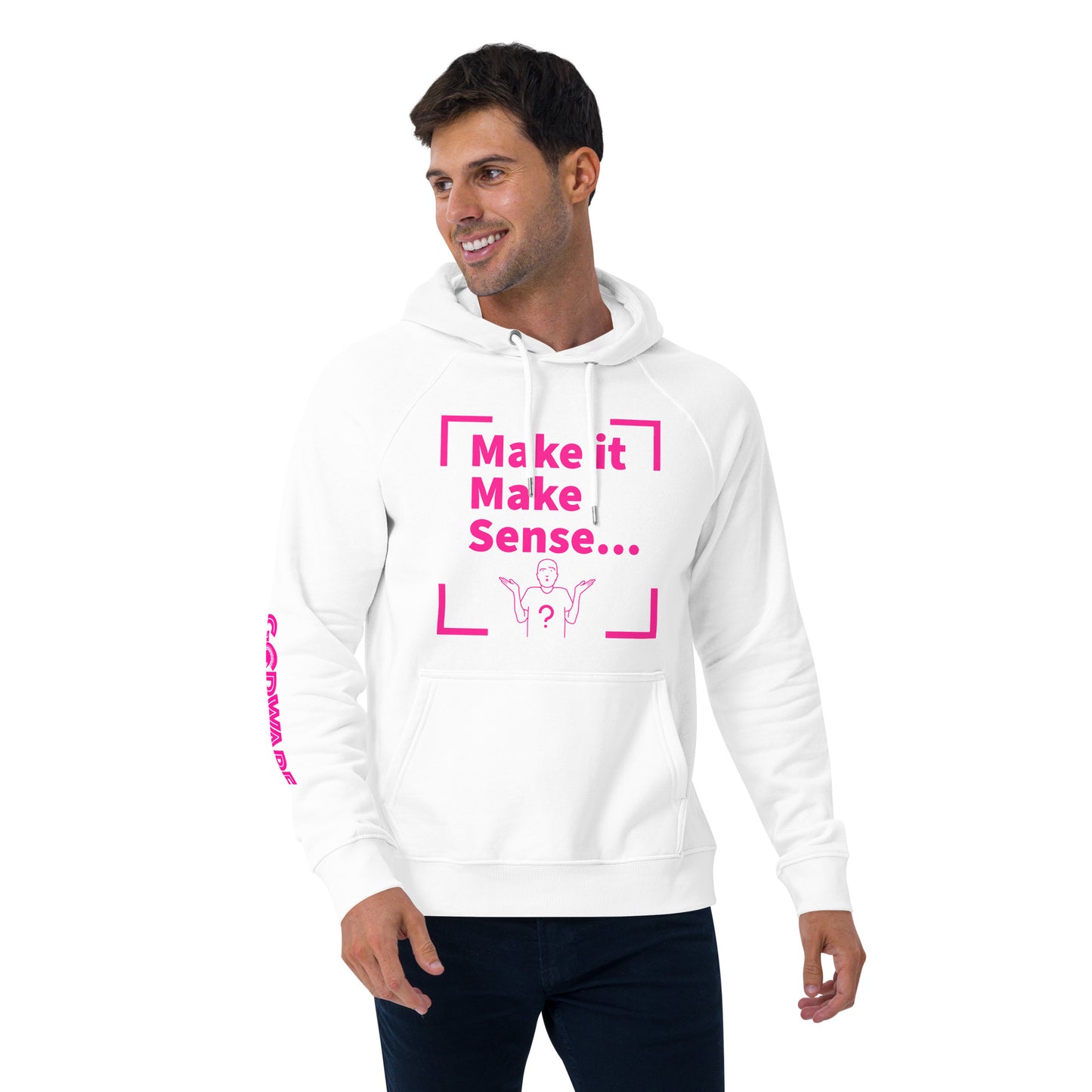 Make Sense organic cotton hoodie-berry print