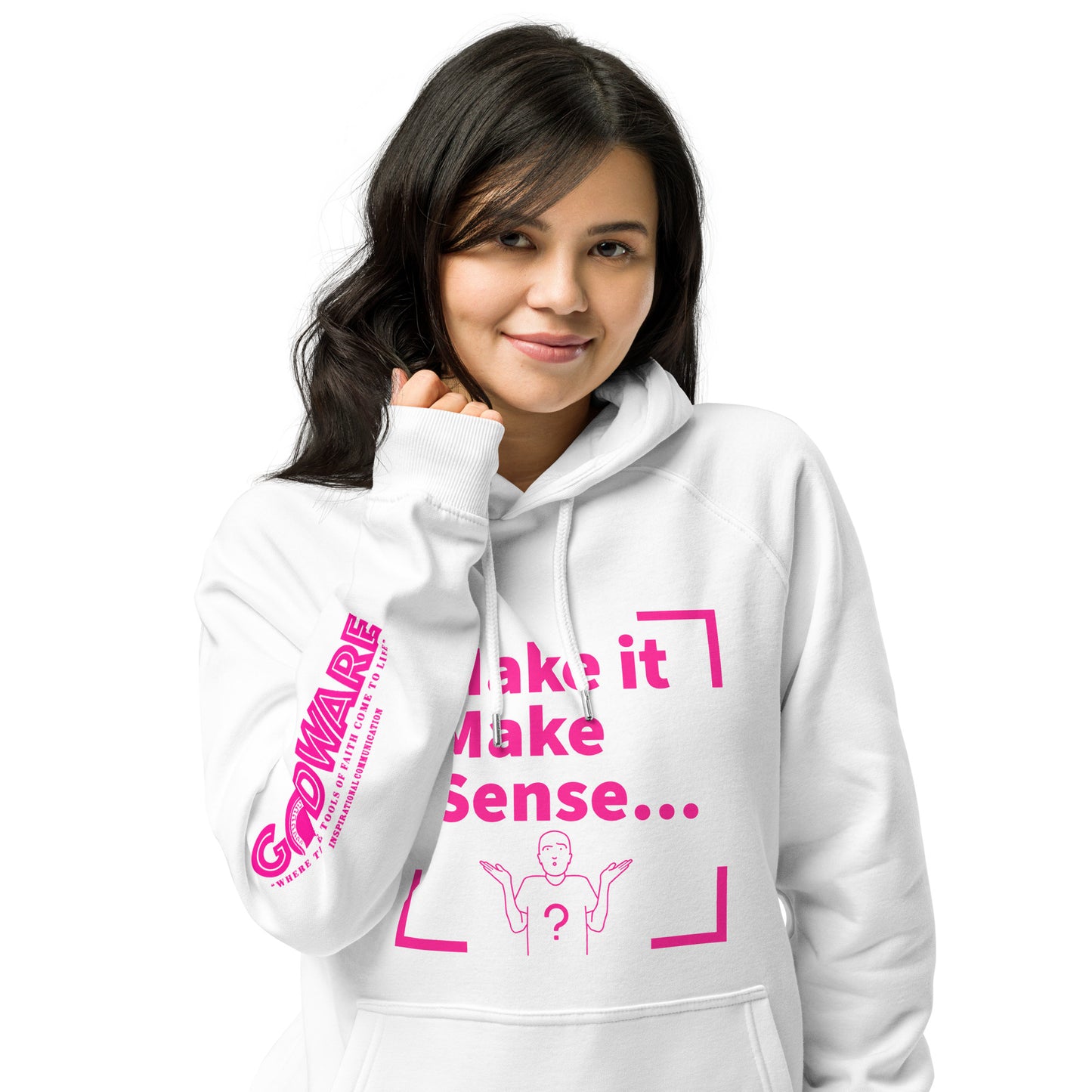 Make Sense organic cotton hoodie-berry print