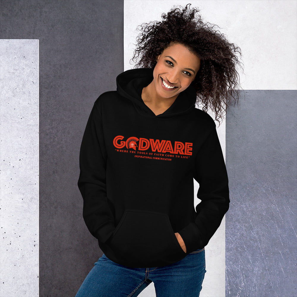 Godware Logo Unisex Hoodie - Red print