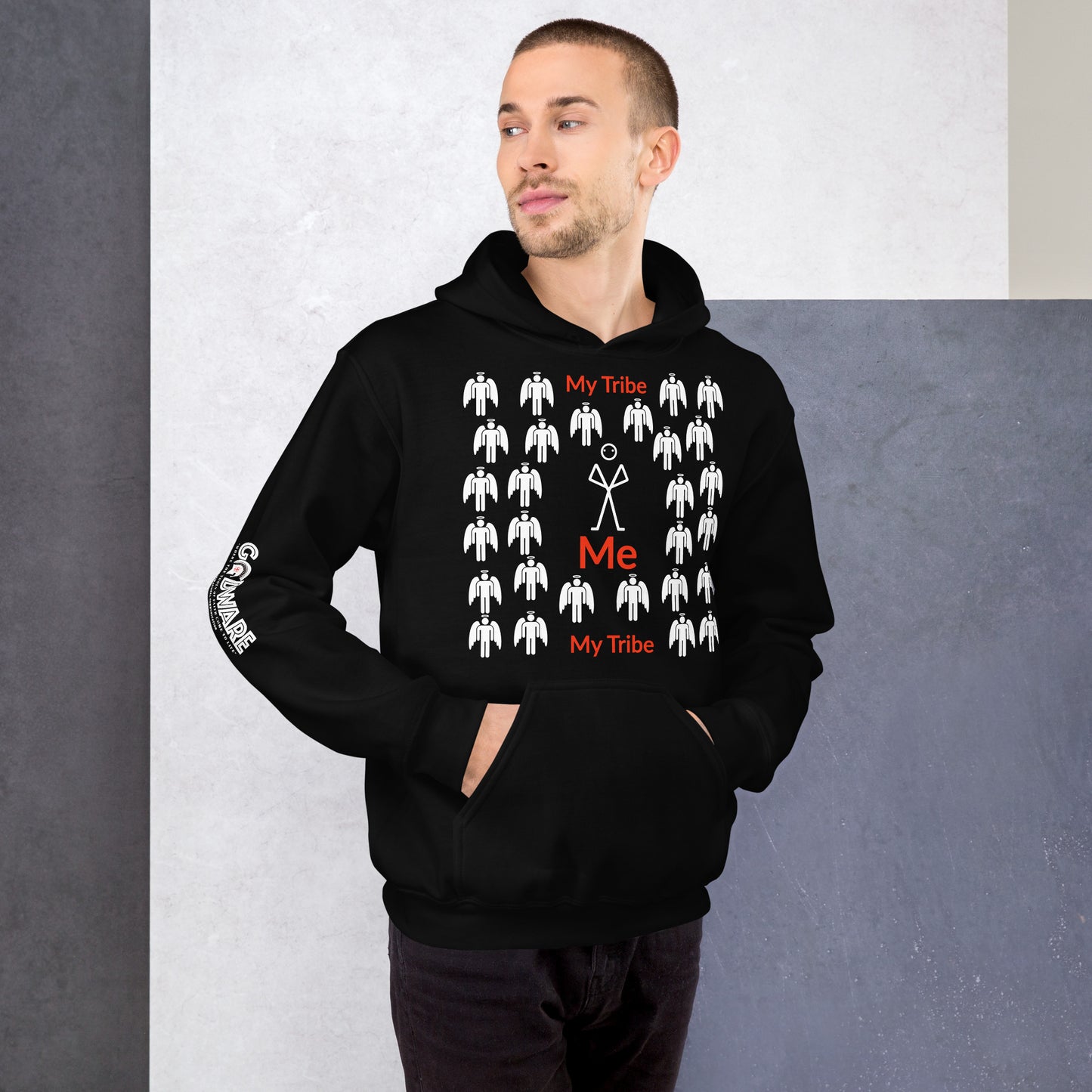 My Tribe Unisex Hoodie - White Print