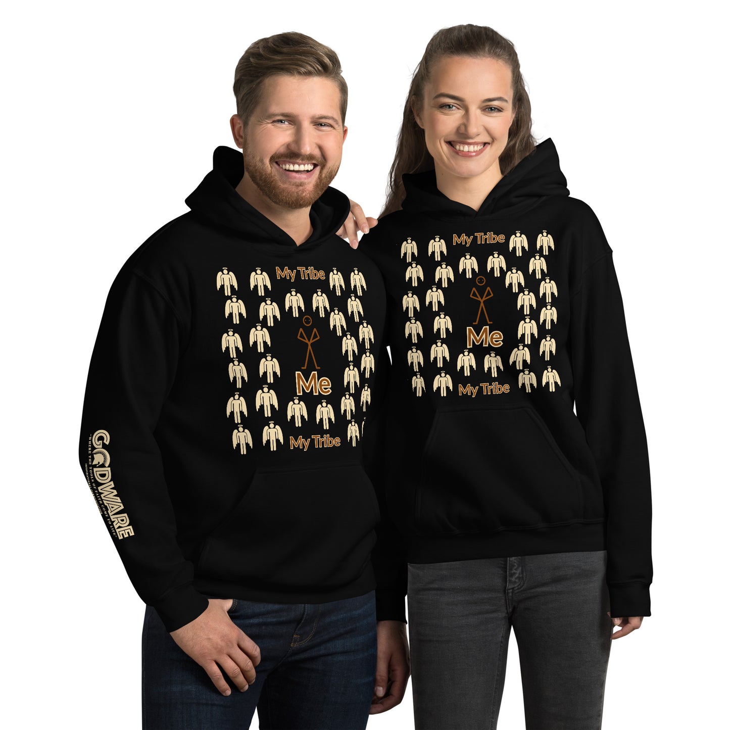 My Tribe Unisex Hoodie - Earthtone print